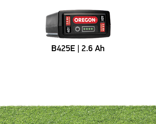 Vida útil da bateria para a bateria Oregon de 2,6Ah 40 volts no cortador LM400