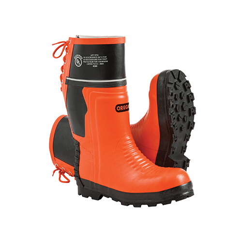 Orange Rubber Forestry Boots