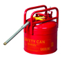 This red 5 gallon fuel can is approved by the Department of Transportation.  It is available by drop ship only.
