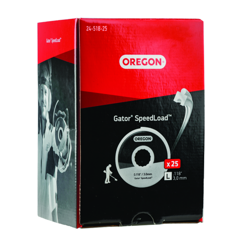 Fio de nylon do aparador Gator® SpeedLoad™, 0,118", Embalagem com 25, LG