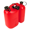 Combi Can for Fuel and Chain Oil, 5L + 3L, Red