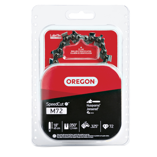 Oregon M72 SpeedCut Chainsaw Chain for 18-Inch Bar -72 Drive Links – fits Husqvarna, Dolmar, Jonsered and more