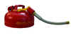 Reservatório de combustível em metal, com bico de 7/8, vermelho, 3,8 l (1 gal)
