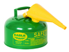 Fuel Can, Combustible, Green, 2 Gal